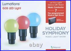 Lumations Holiday Symphony 15.8 ft 20 Ct G35 Multicolor LED Music Light Show