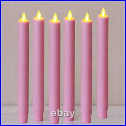 Luminara Flameless Taper Candles Set of 2 4 6 8 Unscented Wax Ivory White Black