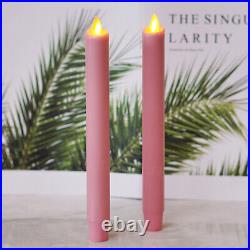 Luminara Flameless Taper Candles Set of 2 4 6 8 Unscented Wax Ivory White Black