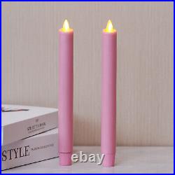 Luminara Flameless Taper Candles Set of 2 4 6 8 Unscented Wax Ivory White Black