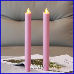 Luminara Flameless Taper Candles Set of 2 4 6 8 Unscented Wax Ivory White Black