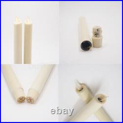 Luminara Flameless Taper Candles Set of 2 4 6 8 Unscented Wax Ivory White Black