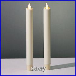 Luminara Flameless Taper Candles Unscented Wax Moving Wick Ivory Set of 2 4 6 8