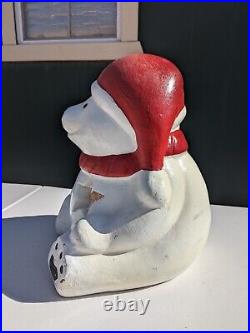 Luminary Holiday Polar Bear Concrete Heavy 16 Made In Mexico