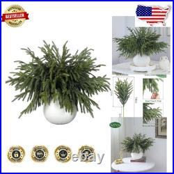 Luxury 18 Real Touch Norfolk Pine Branches 32 Pcs Artificial Greenery, Wea