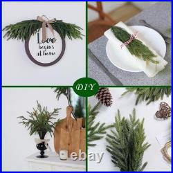 Luxury 18 Real Touch Norfolk Pine Branches 32 Pcs Artificial Greenery, Wea
