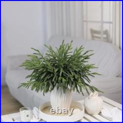 Luxury 18 Real Touch Norfolk Pine Branches 32 Pcs Artificial Greenery, Wea