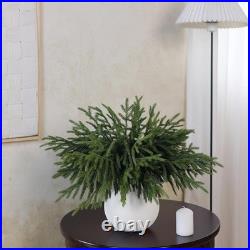 Luxury 18 Real Touch Norfolk Pine Branches 32 Pcs Artificial Greenery, Wea