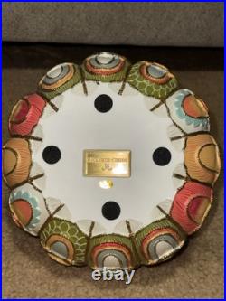 MACKENZIE-CHILDS Aurora Pumpkin New With Bag jeweled feather pattern
