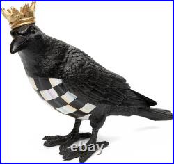 MACKENZIE-CHILDS Crowned Crow, Halloween Crow Decor, Indoor Halloween Decoration