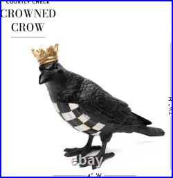 MACKENZIE-CHILDS Crowned Crow, Halloween Crow Decor, Indoor Halloween Decoration