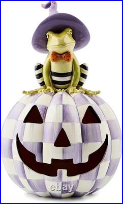 MACKENZIE-CHILDS Halloween Illuminated Fergal Jack-O'-Lantern