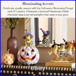 MACKENZIE-CHILDS Halloween Illuminated Fergal Jack-O'-Lantern