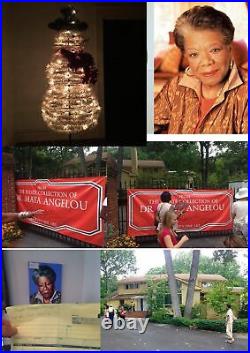 MAYA ANGELOU owned CHRISTMAS SNOWMAN LIGHT UP COLLAPSIBLE Personal Estate