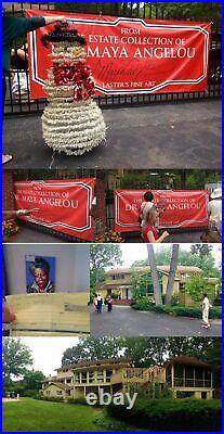 MAYA ANGELOU owned CHRISTMAS SNOWMAN LIGHT UP COLLAPSIBLE Personal Estate