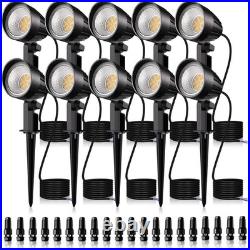 MEIKEE 15W 1500LM Low Voltage Landscape Lighting 10Pack, Warm White