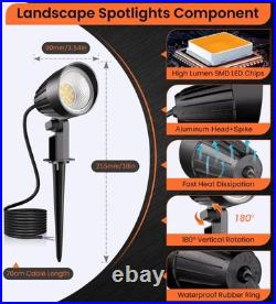 MEIKEE 15W 1500LM Low Voltage Landscape Lighting 10Pack, Warm White