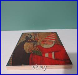 MELISSA BELANGER New 8 x 10 CHRISTMAS PRINT on Wood Mount COOKIE BREAK