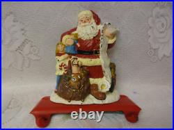 MIDWEST Santa Claus Cast Iron Christmas 2 Stocking Holder Hanger Mantel Hook