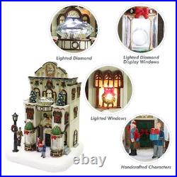 MOMENTS IN TIME Fine Jewelry Shop11H Lighted Christmas Village Building w