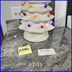 MR CHRISTMAS 21 Musical Rare Limited 073/740 Ceramic LED Christmas Tree White