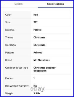 MR. CHRISTMAS 28 Reflector Ornament Blow Mold Indoor/Outdoor Decoration 2026