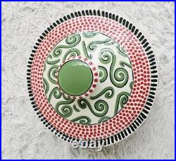 M Bagwell Simply Christmas Pottery 8Diameter Ceramic Casserole Candy Dish Bowl
