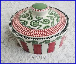 M Bagwell Simply Christmas Pottery 8Diameter Ceramic Casserole Candy Dish Bowl