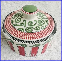 M Bagwell Simply Christmas Pottery 8Diameter Ceramic Casserole Candy Dish Bowl