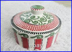 M Bagwell Simply Christmas Pottery 8Diameter Ceramic Casserole Candy Dish Bowl