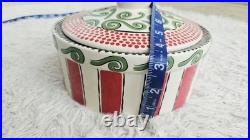M Bagwell Simply Christmas Pottery 8Diameter Ceramic Casserole Candy Dish Bowl