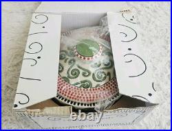 M Bagwell Simply Christmas Pottery 8Diameter Ceramic Casserole Candy Dish Bowl