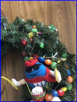 M&M's Christmas Wreath Homemade One of a Kind Req 3 AA Colorful
