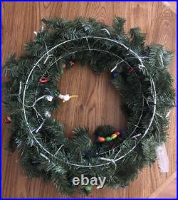M&M's Christmas Wreath Homemade One of a Kind Req 3 AA Colorful
