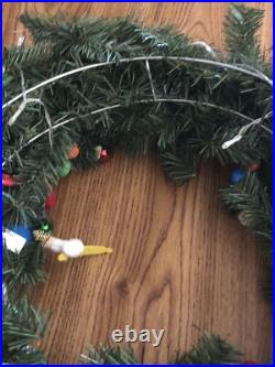 M&M's Christmas Wreath Homemade One of a Kind Req 3 AA Colorful