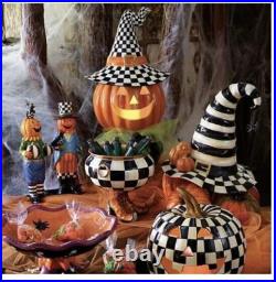MacKENZIE CHILDS HAPPY JACK ILLUMINATED PUMPKIN BNIB