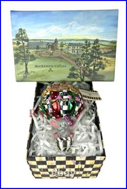 MacKenzie-Childs Baby's First Balloon Glass Ornament Brand New in Box