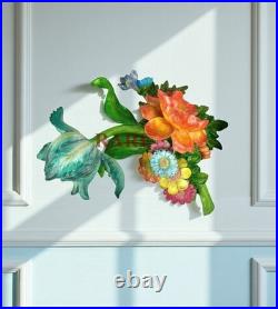 MacKenzie-Childs Blue Flower Market Aqua Wall Art New No Box