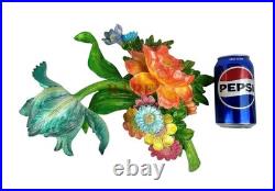 MacKenzie-Childs Blue Flower Market Aqua Wall Art New No Box