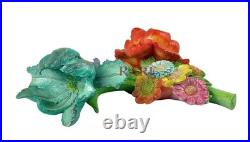 MacKenzie-Childs Blue Flower Market Aqua Wall Art New No Box