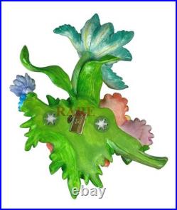 MacKenzie-Childs Blue Flower Market Aqua Wall Art New No Box