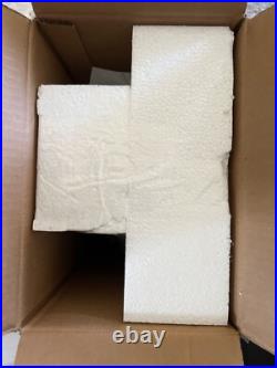 MacKenzie Childs Calico Foil Large Bunny Easter Decor Figure Courtly Stripe NEW