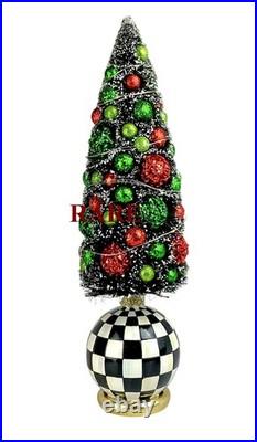 MacKenzie-Childs Check it Out Courtly Brush Bottle Illuminated Tree Medium Box
