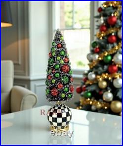MacKenzie-Childs Check it Out Courtly Brush Bottle Illuminated Tree Medium Box