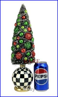 MacKenzie-Childs Check it Out Courtly Brush Bottle Illuminated Tree Medium Box