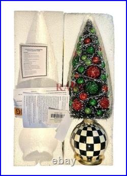 MacKenzie-Childs Check it Out Courtly Brush Bottle Illuminated Tree Medium Box