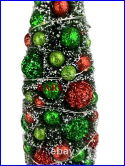 MacKenzie-Childs Check it Out Courtly Brush Bottle Illuminated Tree Medium Box