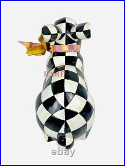 MacKenzie-Childs Courtly Check 10 Long Resting Bunny With Bow New No Box