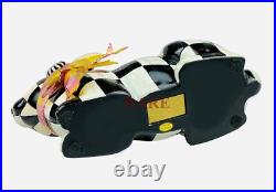 MacKenzie-Childs Courtly Check 10 Long Resting Bunny With Bow New No Box
