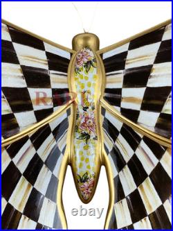 MacKenzie-Childs Courtly Check Butterfly Wall Décor New No Box